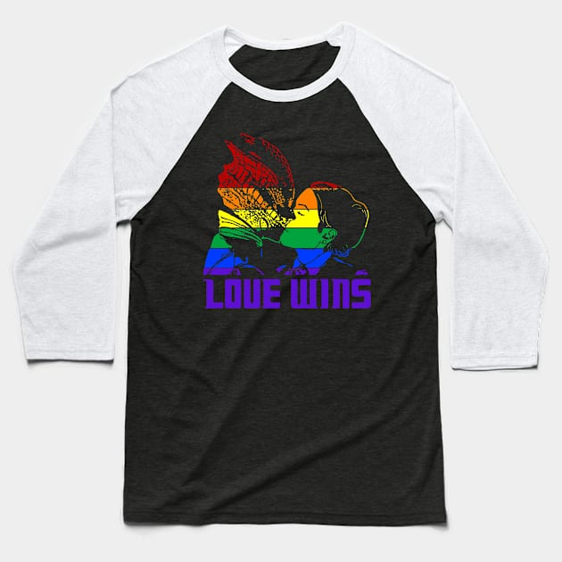 LOVE WINS Baseball T-Shirt by illproxy